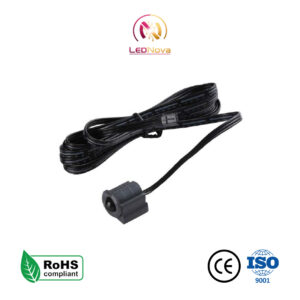 Senzor de mișcare îngropat negru pentru bandă LED 12V-24V cu decupaj de 12mm și cablu lung