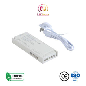 Sursă de alimentare LED albă pentru dressing și mobilier, Seria FX-36W, cu cablu de alimentare alb și conectori rapizi