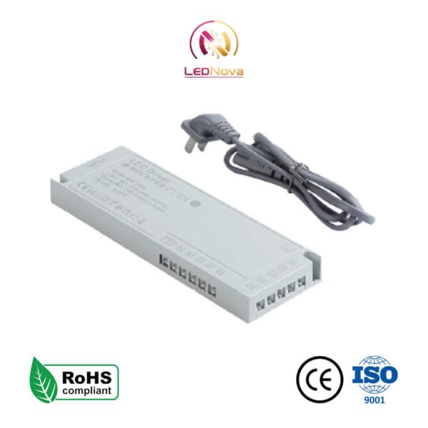 Sursă de alimentare LED Seria FX-SKG 150W în carcasă albă cu cablu de alimentare inclus