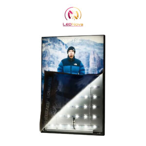Sistem casetă luminoasă monofață EFS-85 Light Box System cu structură LED interioară și banner publicitar